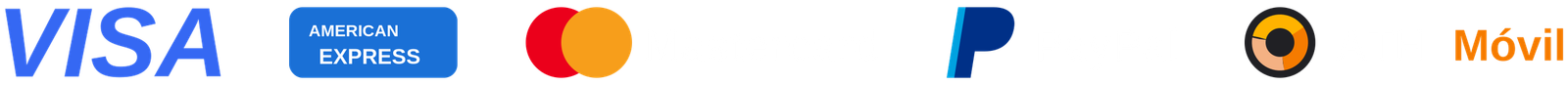 Visa, American Express, Mastercard, PayPal y ATH Móvil