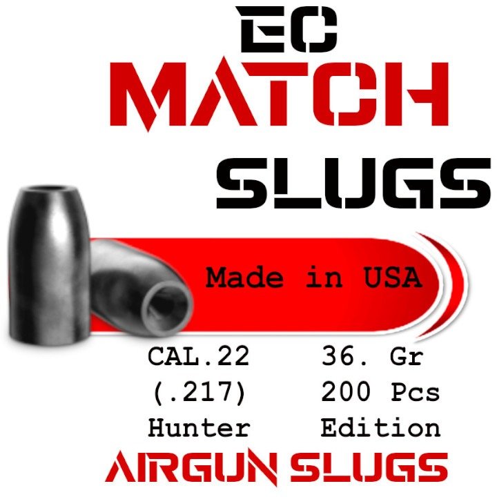 EC Match Slug .22 Cal 36gr (.217) Hunter Edition - 200 pcs