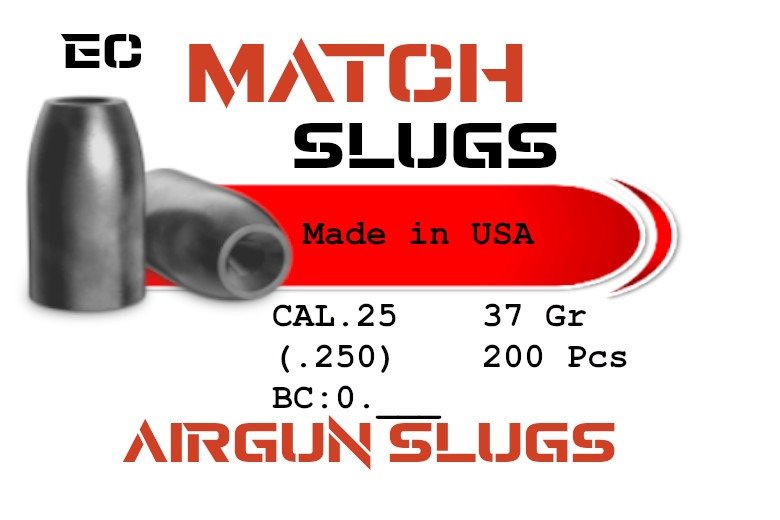 EC Match Slug .25 Cal 37gr (.250) - 200 pcs