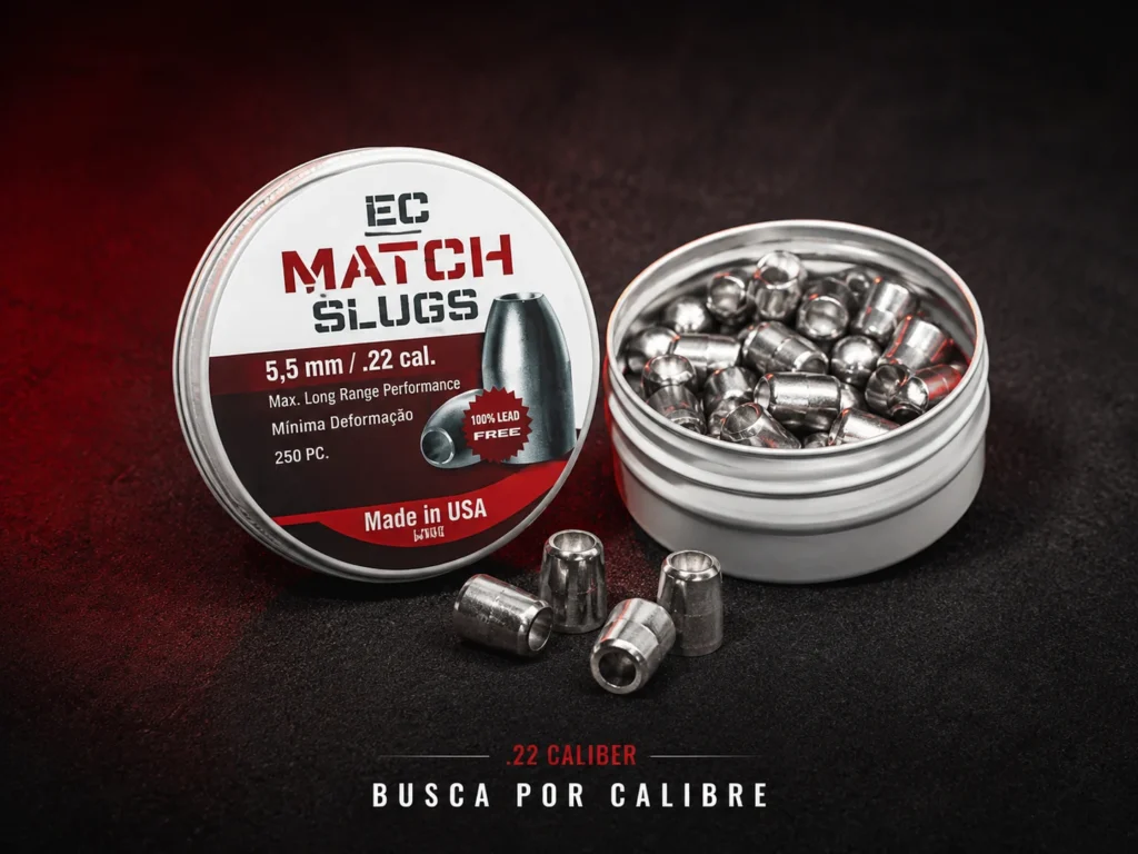 Representación visual del calibre .22