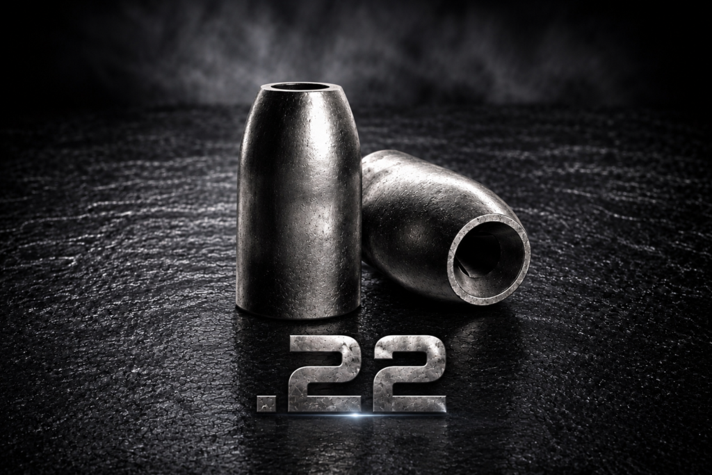 Representación visual del calibre .22