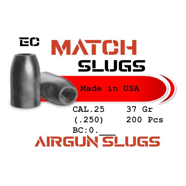 EC Match Slug .25 Cal 37gr (.250) - 200 pcs