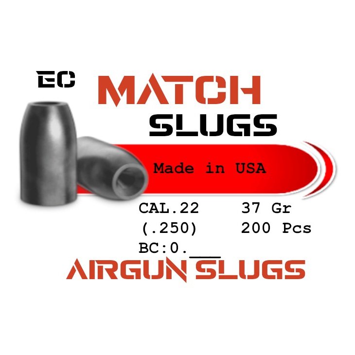 EC Match Slug .22 Cal 37gr (.250) - 200 pcs