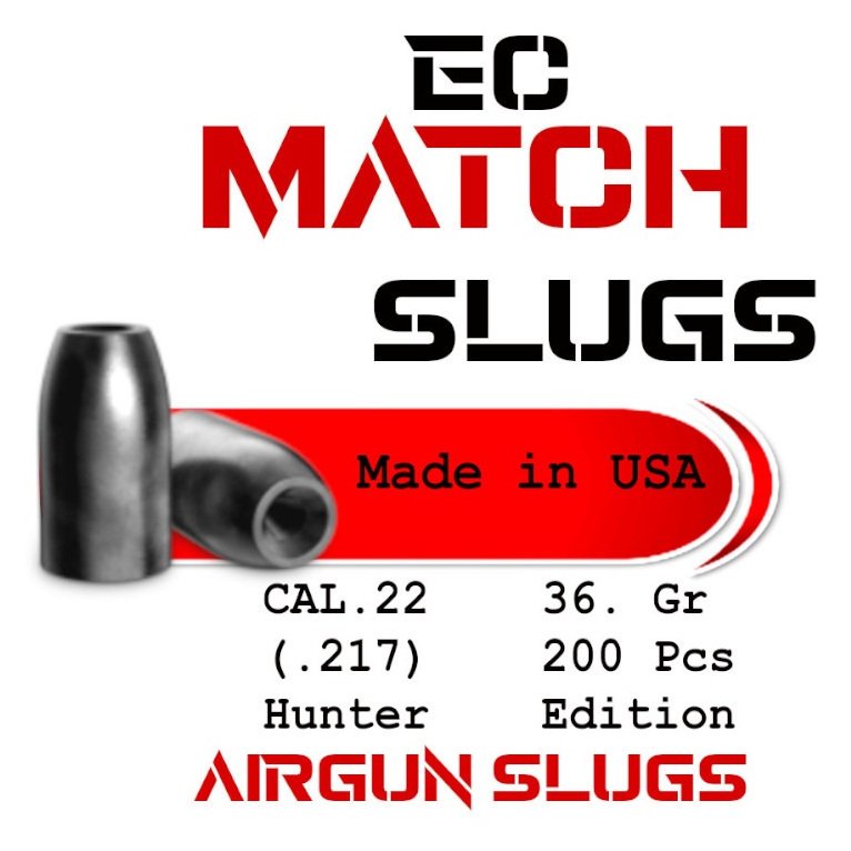 EC Match Slug .22 Cal 36gr (.217) Hunter Edition - 200 pcs