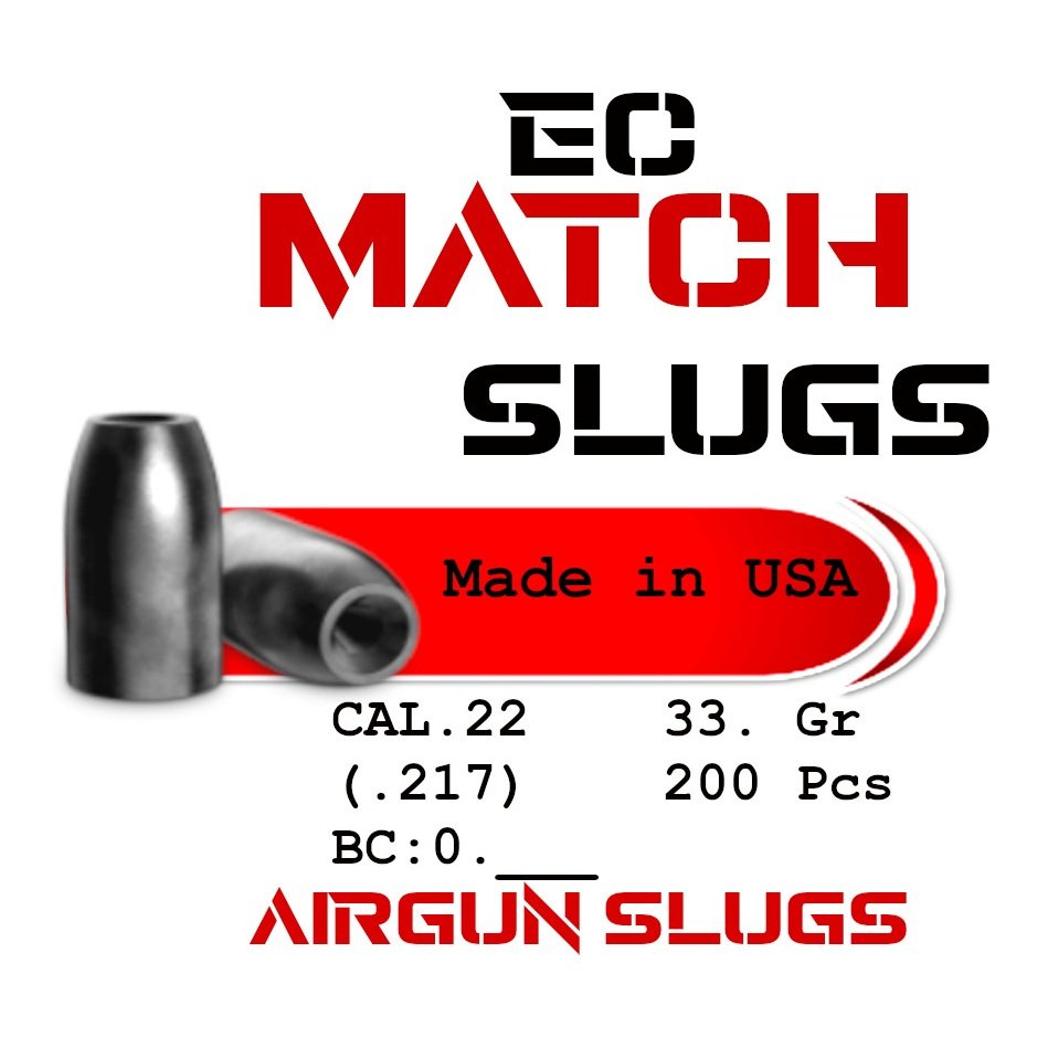 EC Match Slug .22 Cal 33gr (.217) - 200 pcs