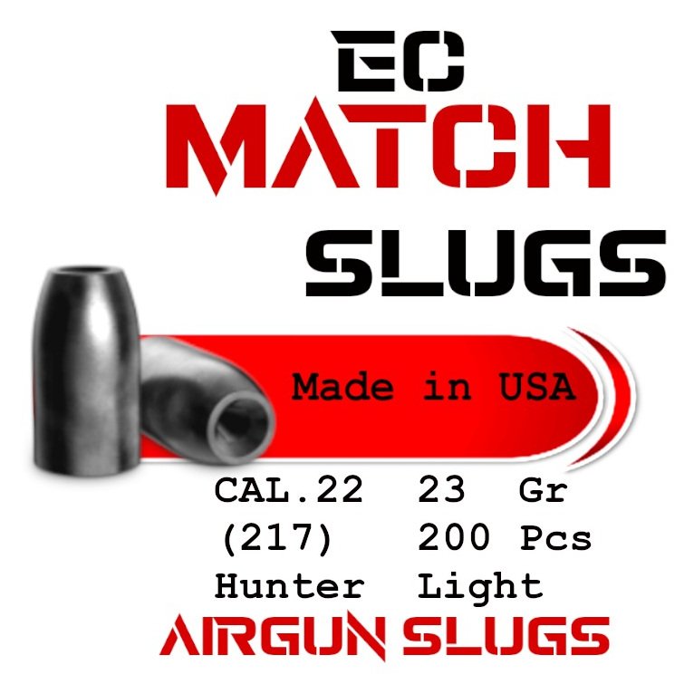 EC Match Slug .22 Cal 23gr (.217) Hunter Light - 200 pcs