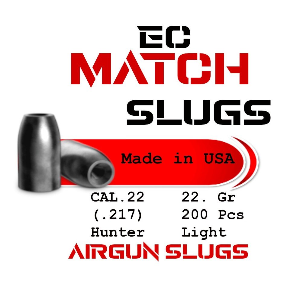 EC Match Slug .22 Cal 22gr (.217) Hunter Light - 200 pcs